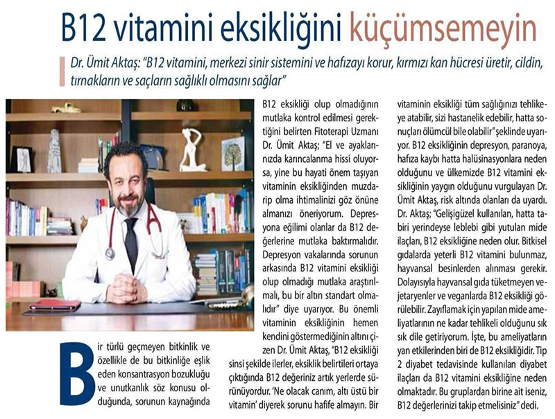 B12 Vitamini Eksikliğini Küçümsemeyin! – OTC News