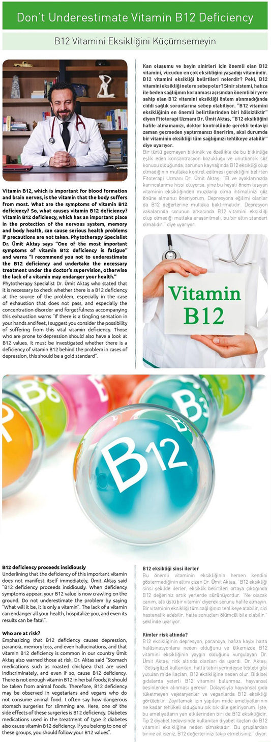 B12 Eksikliğini Küçümsemeyin! / Pharma Turkey Dergisi