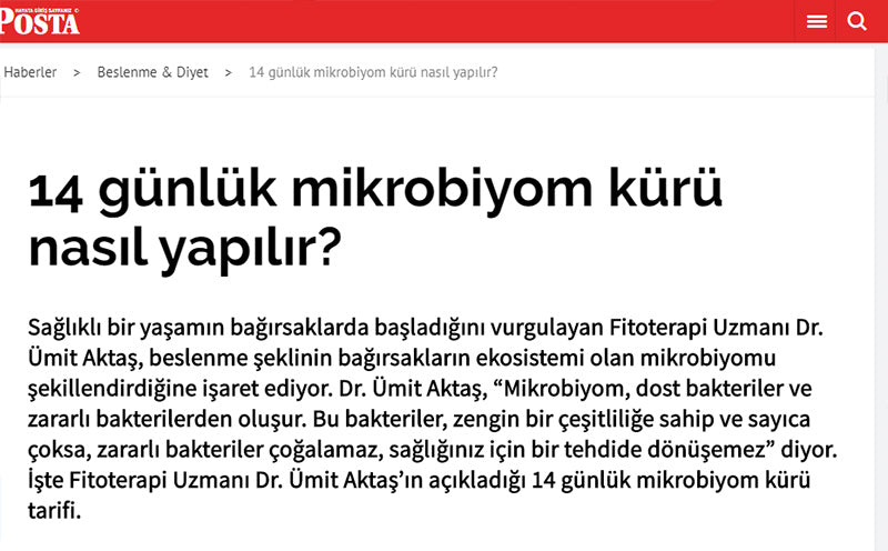 Bağırsakların Ekosistemi Mikrobiyom Kürü ile Bağırsaklarınızı Yeniden Yapılandırın! / Posta.com.tr