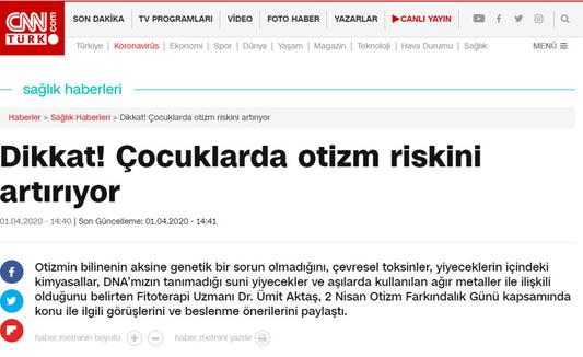 Doğru Beslenmeyle Otistik Semptomlar Hafifletilebilir Hatta İyileştirilebilir / Cnnturk.com.tr