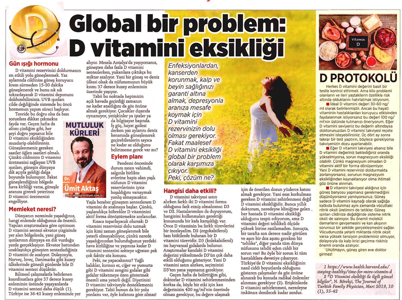 Global bir problem: D vitamini eksikliği / Milliyet