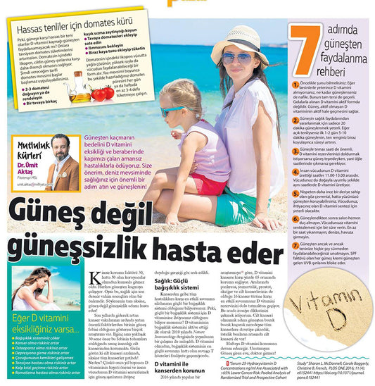 Güneş Değil Güneşsizlik Hasta Eder / Milliyet Pazar