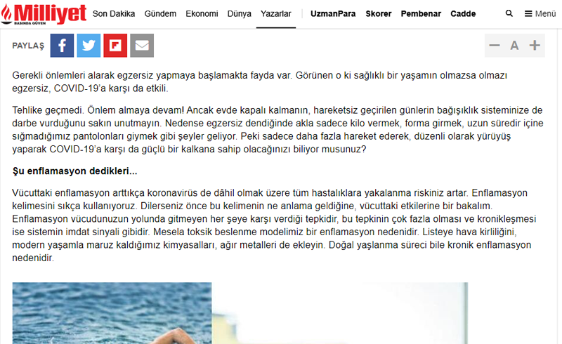 Egzersiz Yapmak COVID-19’a Karşı da Etkili! / Milliyet.com.tr