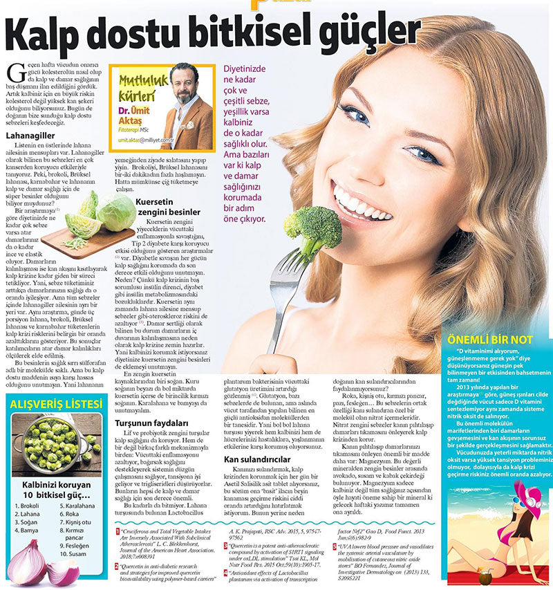 Kalp Dostu Bitkisel Güçler / Milliyet Pazar