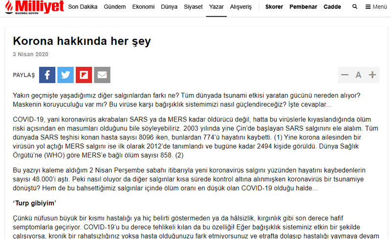 Korona Hakkında Her Şey / Milliyet.com.tr