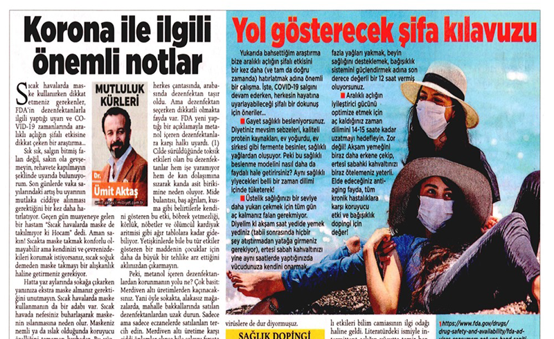 Metanol İçeren Dezenfektanlara Dikkat! / Milliyet