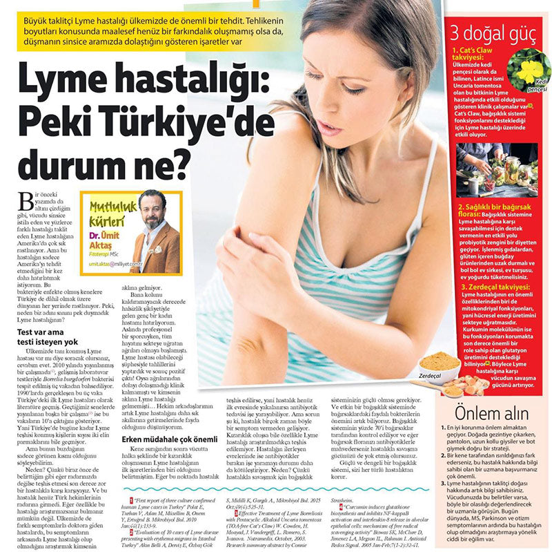 Lyme Hastalığı: Peki Türkiye’de Durum Ne? / Milliyet Pazar