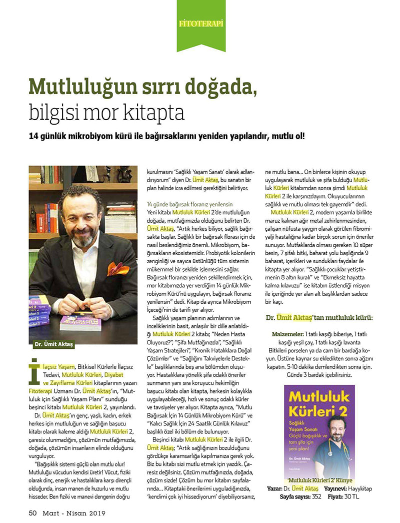 Mutluluğun Sırrı Doğada Bilgisi Mor Kitapta / OTC Plus Dergisi