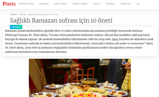 Sağlıklı Ramazan Sofraları için 10 Öneri / Posta.com.tr