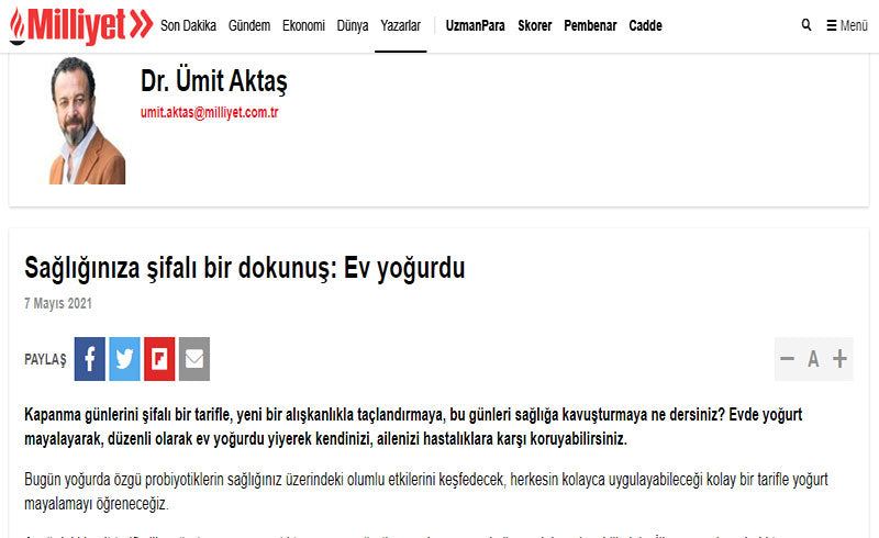 Sağlığınıza Şifalı Bir Dokunuş: Ev Yoğurdu / Milliyet.com.tr