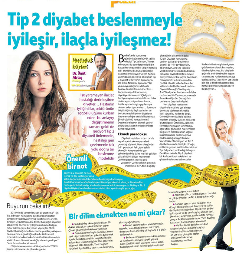 Tip 2 Diyabet Beslenmeyle İyileşir, İlaçla İyileşmez! / Milliyet Pazar