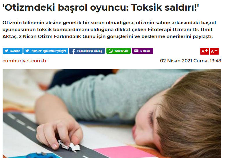 Otizmdeki Başrol Oyuncu: Toksik Saldırı / Cumhuriyet.com.tr