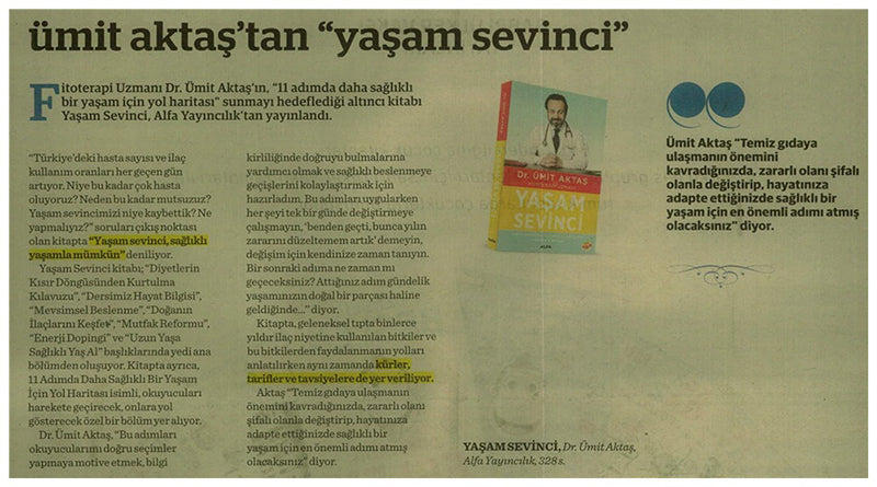 ‘Yaşam Sevinci’ ile 11 Adımda Daha Sağlıklı Bir Yaşama Kavuşun! / Dünya Kitap