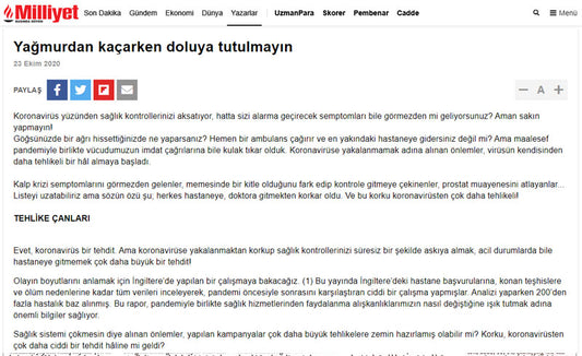 Yağmurdan Kaçarken Doluya Tutulmayın / Milliyet.com.tr