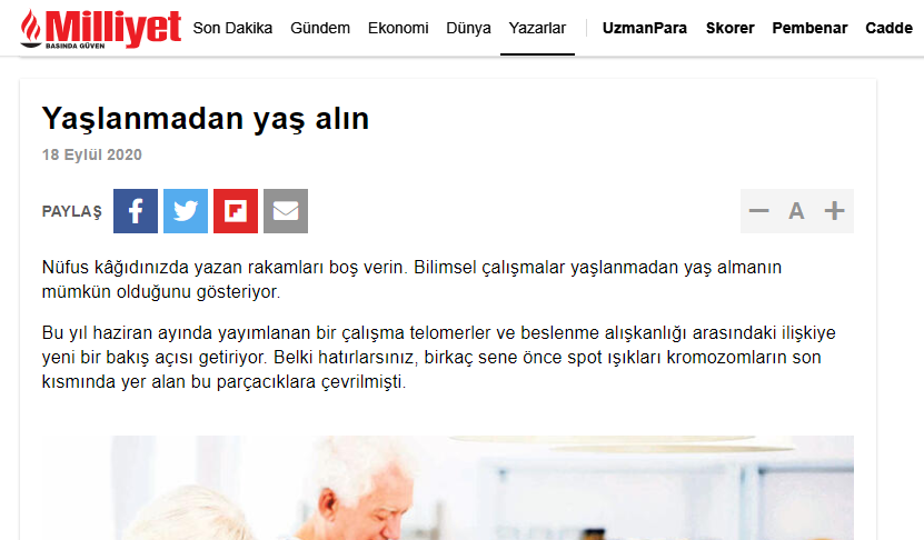 Yaşlanmadan Yaş Alın / Milliyet.com.tr