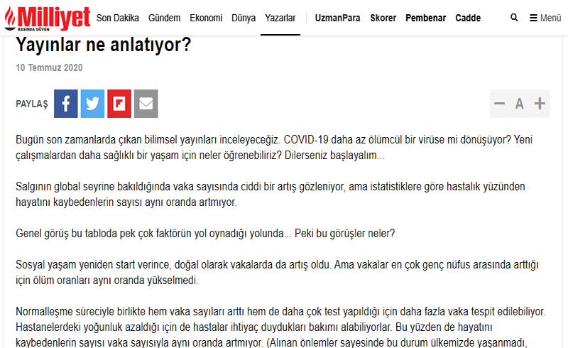 Yayınlar Ne Anlatıyor. / Milliyet.com.tr