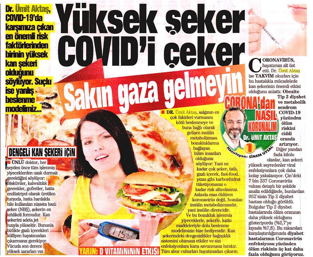 Yüksek Şeker Covid’i Çeker / Takvim